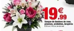Bazarland Vasque de boutons de rose, pivoines, orchidées, bruyères offre