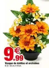 Bazarland Vasque de dahlias et orchidées offre