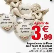 Bazarland Ange et cœur ou cœur avec fleurs et papillons offre