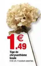 Bazarland Tige de chrysanthème boule offre