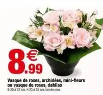 Bazarland Vasque de roses, orchidées, mini-fleurs ou vasque de roses, dahlias offre