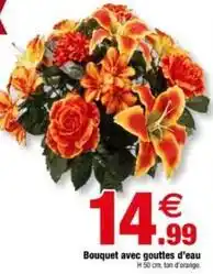 Bazarland Orange - bouquet avec gouttes d'eau offre