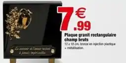 Bazarland Plaque granit rectangulaire champ bruts offre