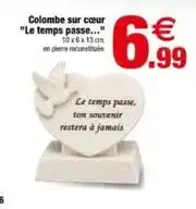 Bazarland Colombe sur cœur le temps passe offre