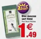 Bazarland Bloc mousse vert filmé offre