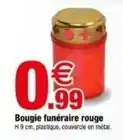 Bazarland Bougie funéraire rouge offre