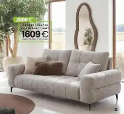 Hémisphère Sud Canape 2 places dossier reculant offre