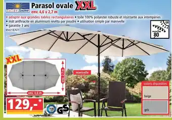 Norma Parasol ovale offre