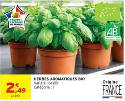 Intermarché FRUITS & LEGUMES DE FRANCE HERBES AROMATIQUES BIO offre