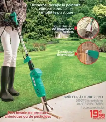 Brûleur à herbe 2 en 1