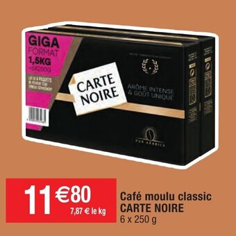 Migros Café moulu classic CARTE NOIRE offre