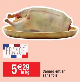 Migros Canard entier sans foie offre