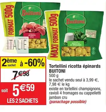 Tortellini ricotta épinards BUITONI