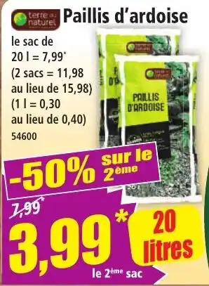 Terre nature Paillis d'ardoise