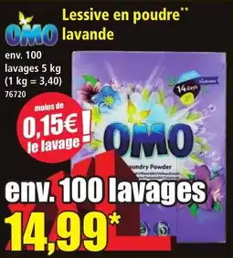 Norma OMO Lessive en poudre lavande offre