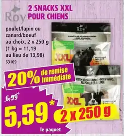 Norma Roy 2 snacks XXL pour chiens offre
