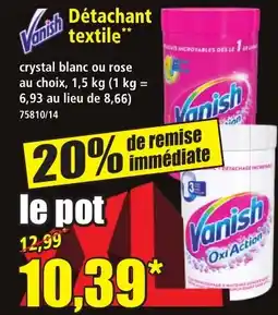 Norma Vanish Détachant textile offre