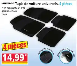 Norma DUNLOP Tapis de voiture universels offre