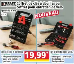 Norma KRAFT Coffret de clés à douilles ou coffret pour entretien de vélo offre