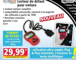 Norma TECHNAXX Lecteur de défaut pour voiture offre