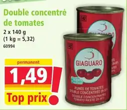 Norma GIAGUARO Double concentré de tomates offre