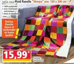 Norma bella casa Plaid flanelle "Sherpa" offre