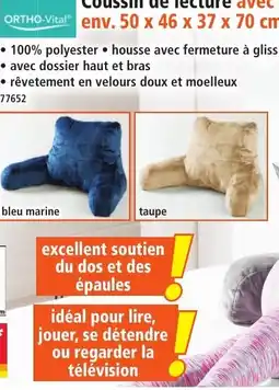 Norma ORTHO-Vital Coussin de lecture offre
