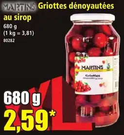 Norma MARTINS Griottes dénoyautées offre