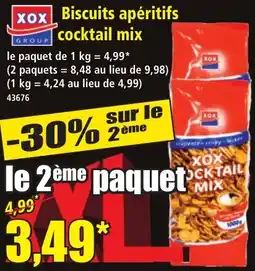Norma XOX Biscuits apéritifs cocktail mix offre