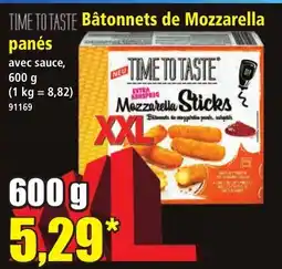Norma TIME TO TASTE Bâtonnets de Mozzarella offre