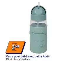 Action Alvär Verre pour bébé avec paille offre