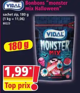 Norma VIDAL Bonbons "monster mix Halloween" offre