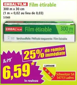Norma EMBAL'FILM Film étirable offre