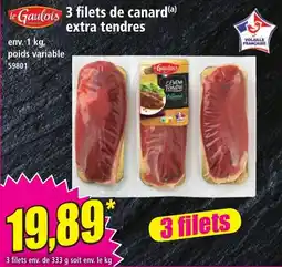 Norma le Gaulois 3 filets de canard extra tendres offre