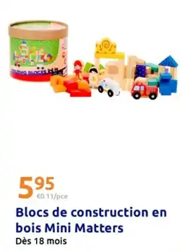 Action Mini Matters Blocs de construction en bois offre