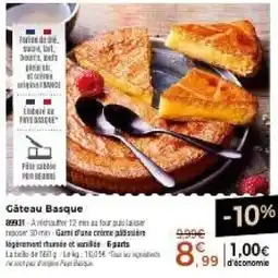 Thiriet Gâteau Basque offre