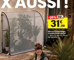 Shopix Serre d'hivernage murale avec porte offre