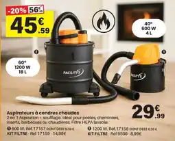 Shopix FACILITY'S Aspirateurs à cendres chaudes offre