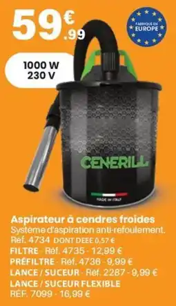 Shopix CENERILL Aspirateur à cendres froides offre