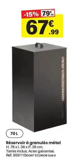 Shopix Réservoir à granulés métal offre