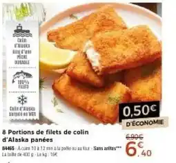 Thiriet Colin d'Alaska panées offre