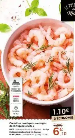 Thiriet LE POISSEUR DE MARSEILLE Crevettes nordiques sauvages décortiquées cuites offre