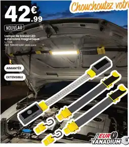 Shopix EURO VANADIUM Lampe de travail LED extensible magnétique offre