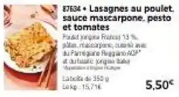 Thiriet Lasagnes au poulet offre