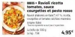 Thiriet Ravioli ricotta tomates, sauce courgettes et pesto rosso offre