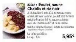 Thiriet Poulet sauce Chablis et riz noir offre