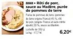 Thiriet 88668 Rôti de porc, sauce au Madère, purée de pommes de terre offre