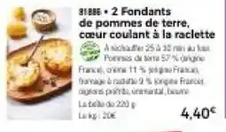 Thiriet 31888 • 2 Fondants de pommes de terre, cœur coulant à la raclette offre