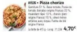 Thiriet Pizza chorizo offre