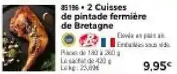 Thiriet 2 Cuisses de pintade fermière de Bretagne offre